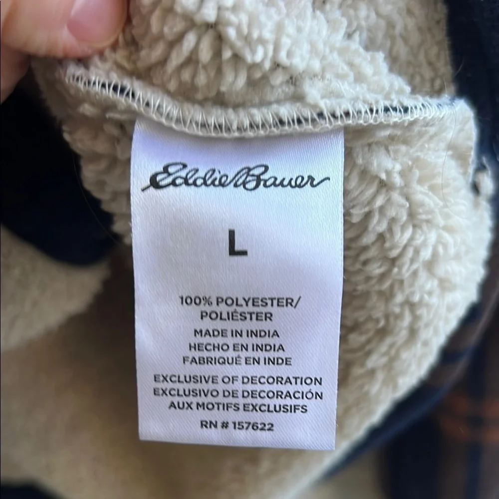 Eddie Bauer Kids Plaid Jacket - Navy and Brown Shacket